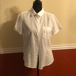 H&M L.O.G.G White Button-Down Shirt